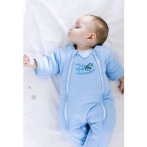 Baby Merlin's Magic Sleepsuit Blue SZ Small 3-6 Months